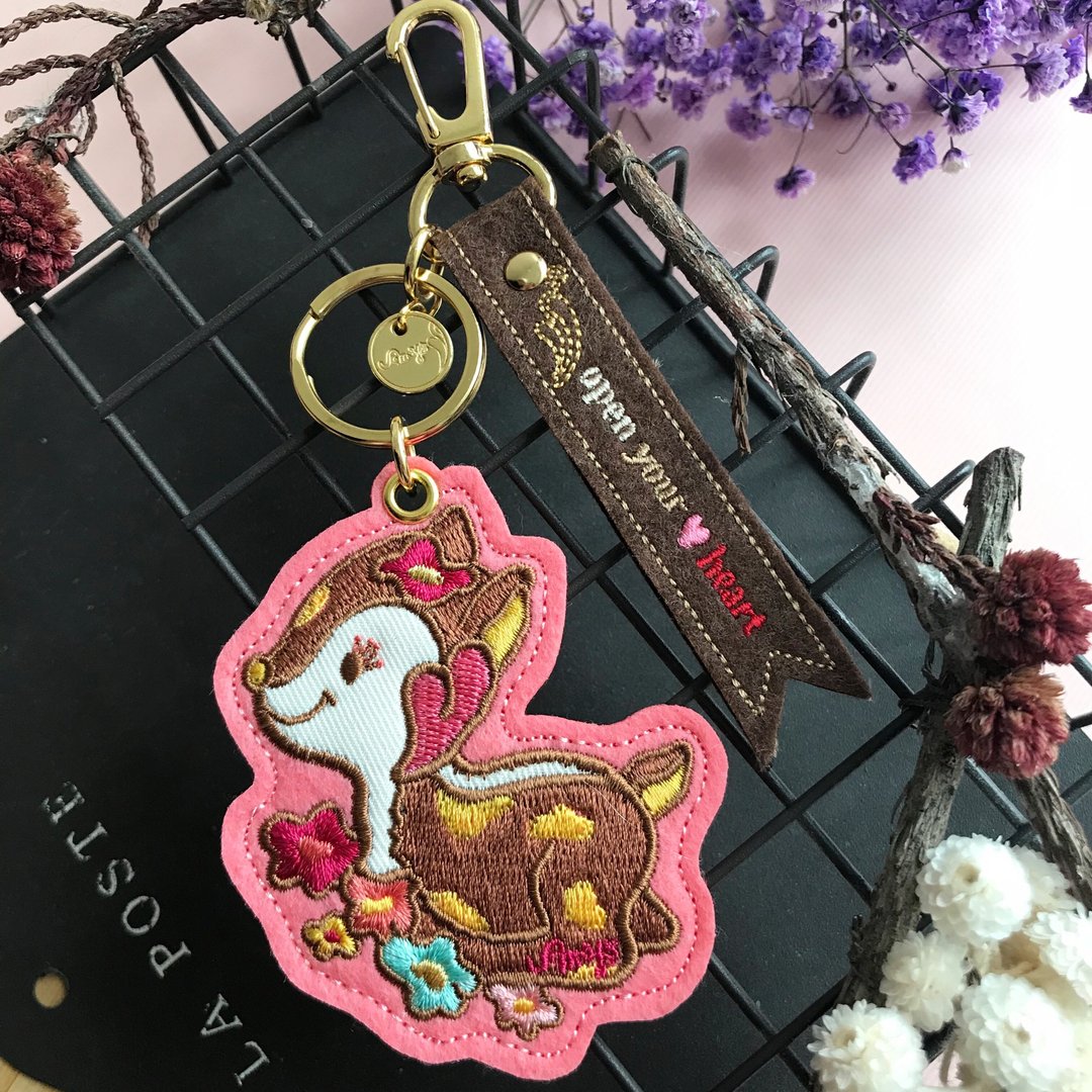 Amy's 小鹿 织带系列x钥匙圈.挂饰 - 吊饰 - 绣线 多色
