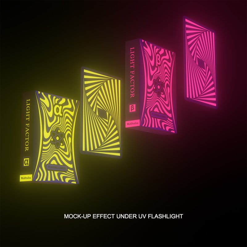 光因子 潮玩扑克牌 花切纸牌荧光紫光变色 魔术扑克 - 桌游/玩具 - 纸 多色