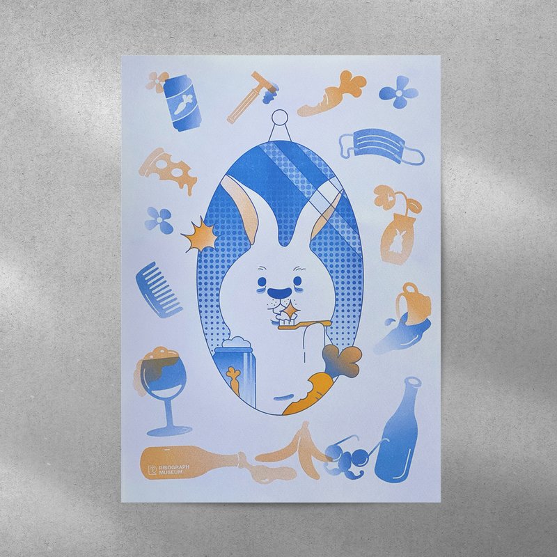 【中秋节优惠】边喝酒边赏月  齁答啦 Drink 兔 Much  A3海报 - 海报/装饰画/版画 - 纸 多色