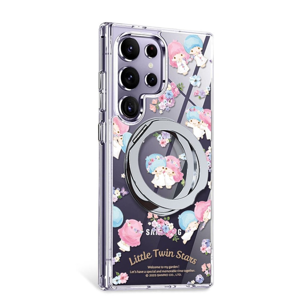三丽鸥 S26/S25/S24/A56/Flip7军规360旋转磁吸立架壳-花季双子星 - 手机壳/手机套 - 其他材质 多色