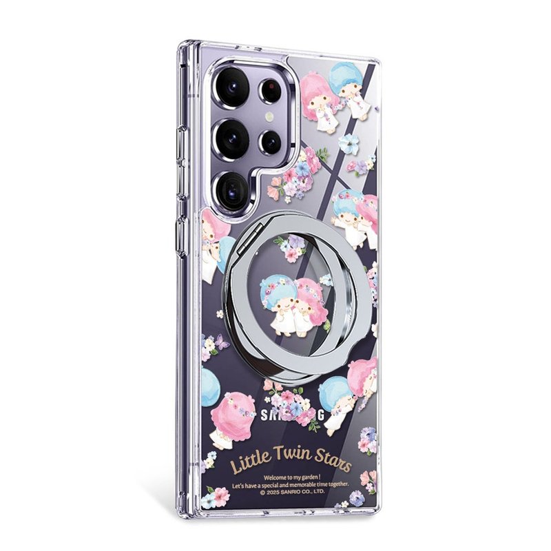 三丽鸥 S25/S24/A56/Flip7 军规360旋转磁吸立架壳-花季双子星 - 手机壳/手机套 - 其他材质 多色