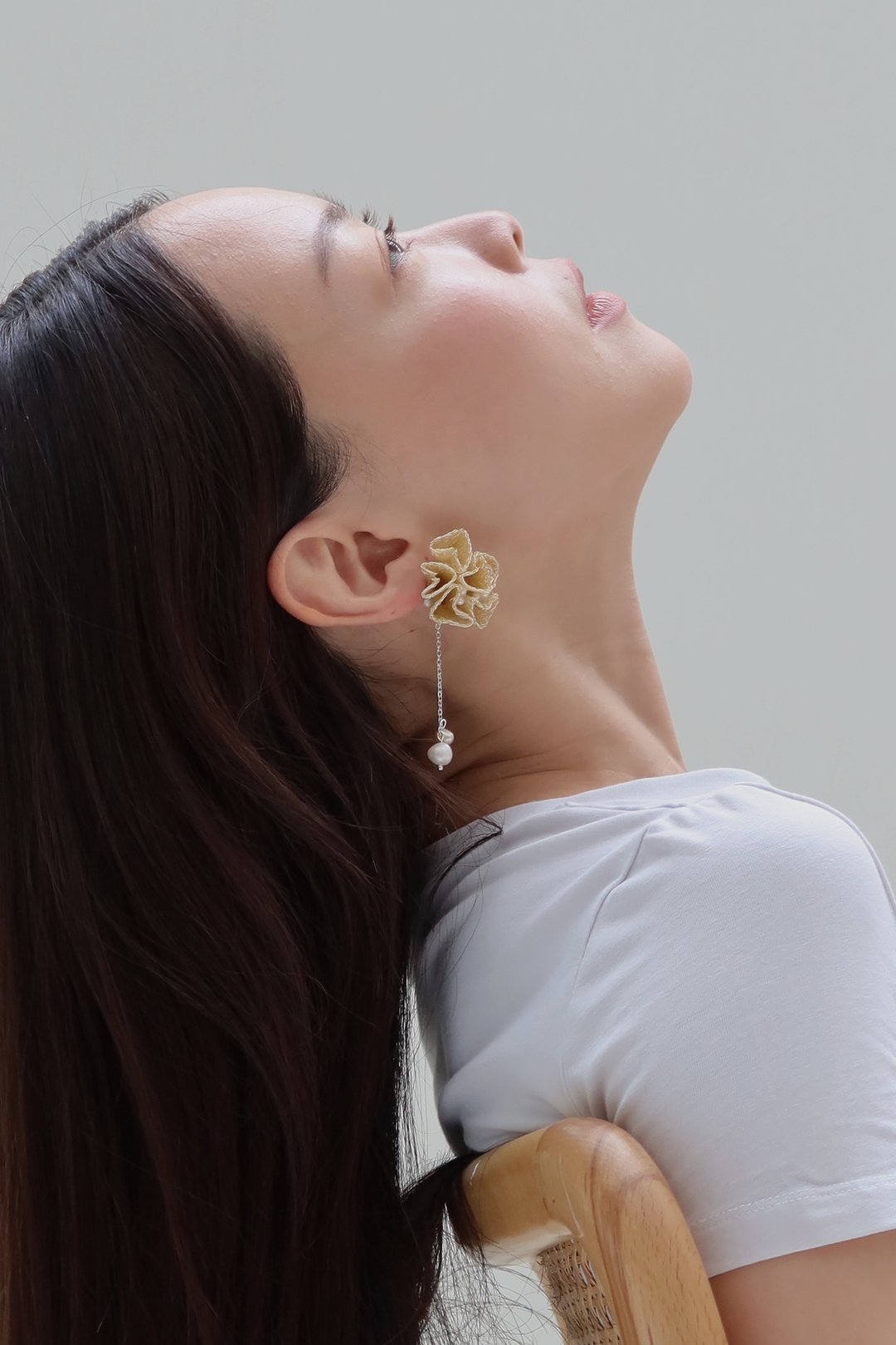 Vingtsix 维罗纳黄耳环/耳夹可 树脂 爱心饰品 婚礼耳环 - 耳环/耳夹 - 树脂 黄色