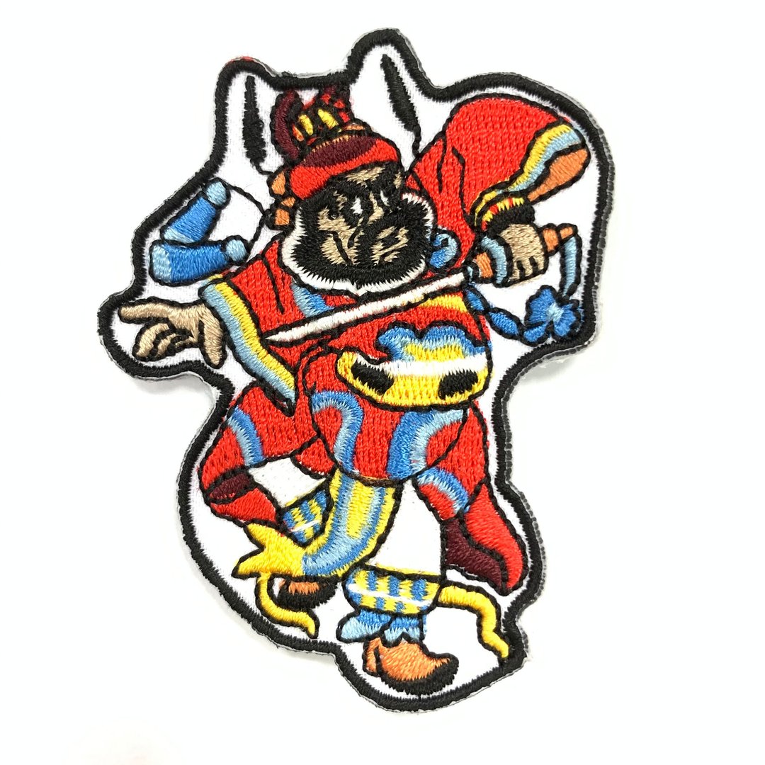 锺馗 驱魔帝君 电绣刺绣布章 镇宅真君贴布 布标 烫贴 徽章 肩章 - 徽章/别针 - 绣线 多色