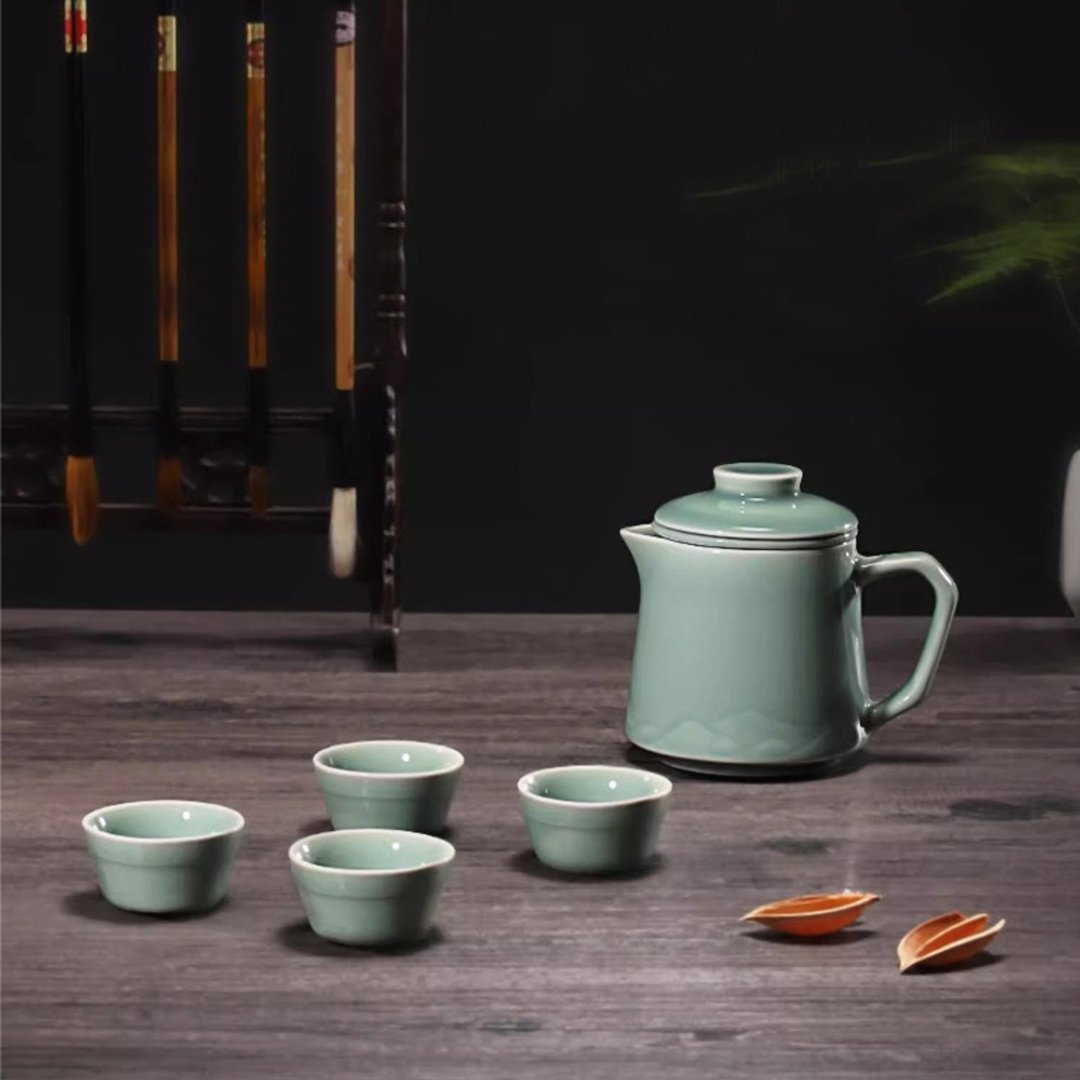 北京故宫博物院青山万重茶杯套装礼品伴手礼 - 茶具/茶杯 - 瓷 