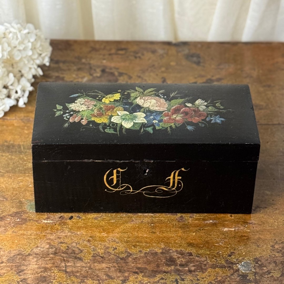 50597- 典雅法国古董木质茶盒 - 收纳用品 - 其他材质 