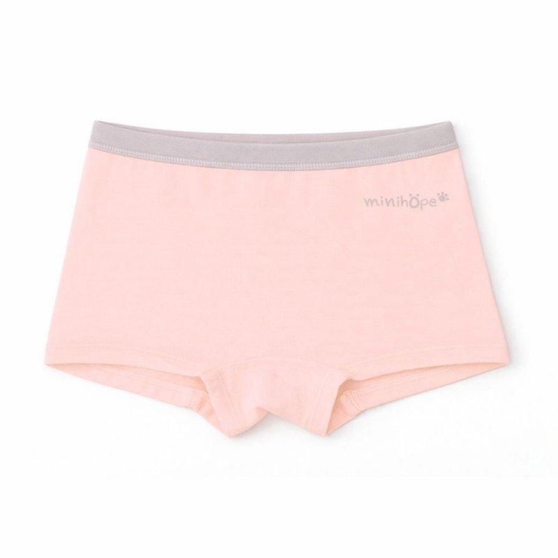 minihope 女童四角裤 - 经典 LOGO(粉) - 童装上衣 - 棉．麻 粉红色