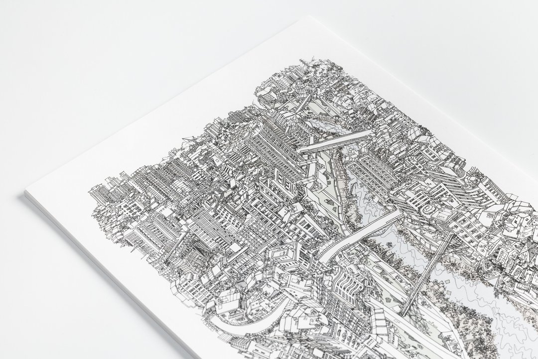 河堤系列_【台北河堤疯狂史】手绘海报A3 - 海报/装饰画/版画 - 纸 