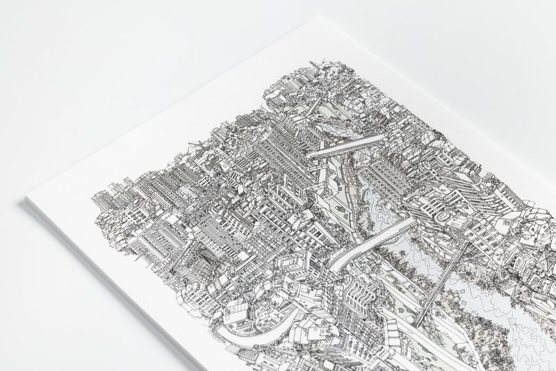 河堤系列_【台北河堤疯狂史】手绘海报A3 - 海报/装饰画/版画 - 纸 