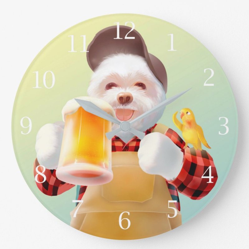 小铁君挂钟/ 干杯+ 狗狗票卡包/ 2件组合 - 时钟/闹钟 - 压克力 