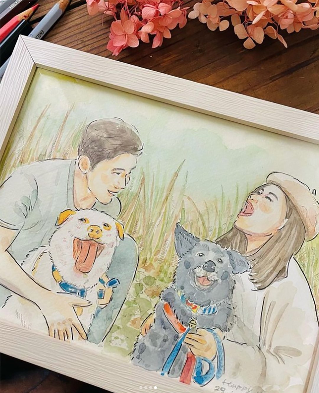似颜绘水彩手绘15X20cm 礼物  下单前请先联系设计师 - 订制画像 - 纸 