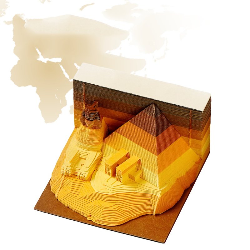 埃及 3D立體鐳射紙雕 趣味便條紙 留言卡 - 便条纸/标签贴 - 纸 