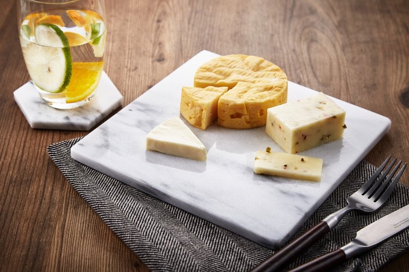 大理石正方盘/盘/装饰 - 餐垫/桌巾 - 石头 白色