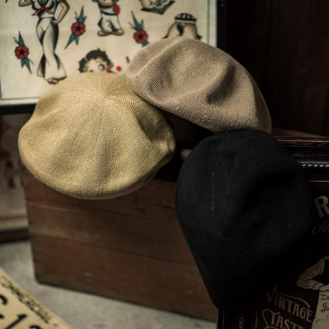 Knit Beret - 针织贝雷帽 - 帽子 - 棉 