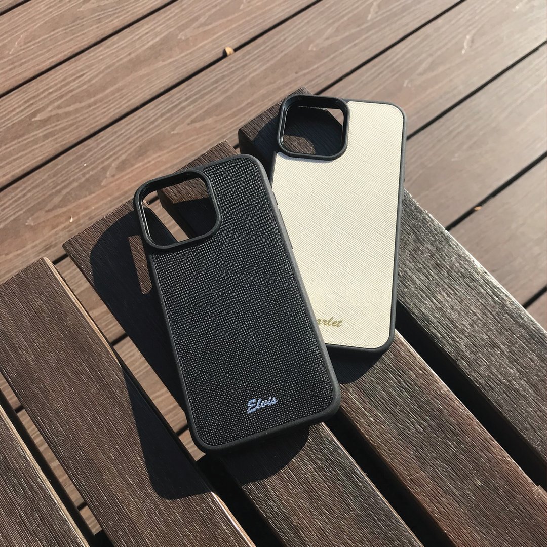 【iPhone 手机壳】十字纹牛皮系列/防摔/多款型号/定制化印字 - 手机壳/手机套 - 真皮 多色