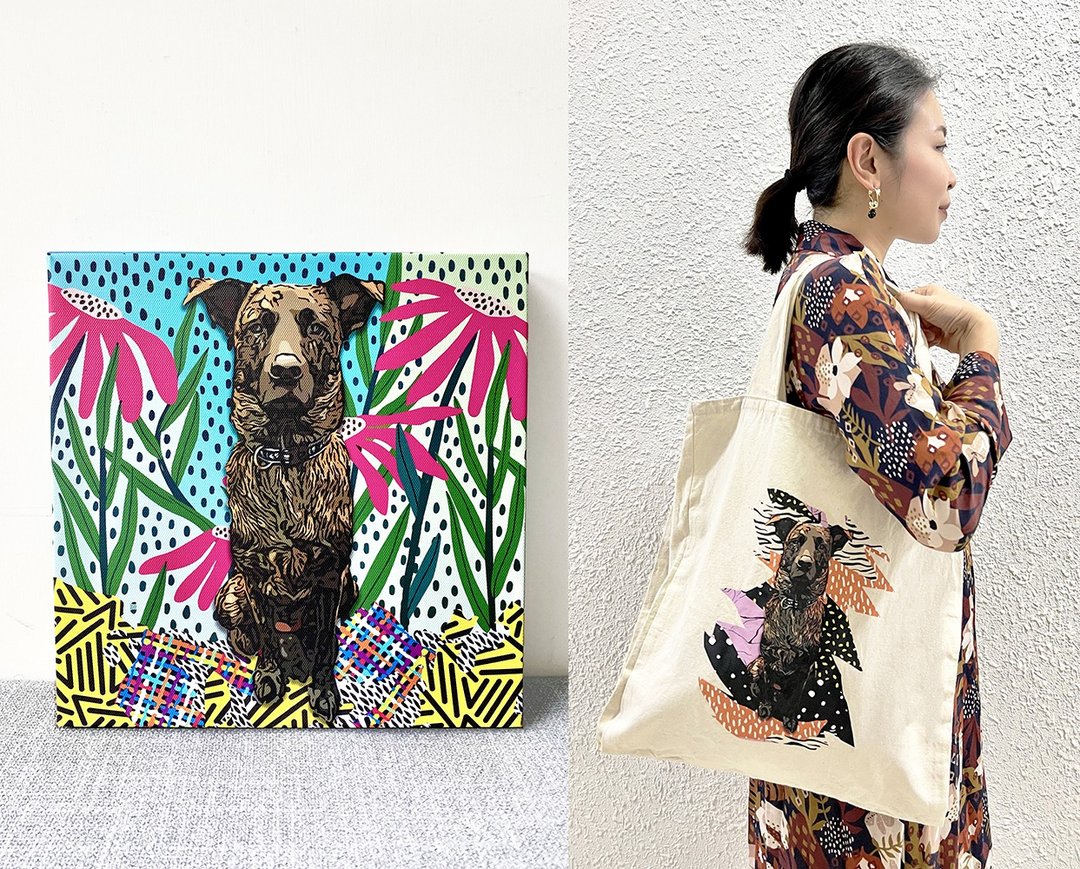 *福袋* 无框画+环保袋包包 定制化 宠物画 似颜绘 - 订制画像 - 其他人造纤维 多色