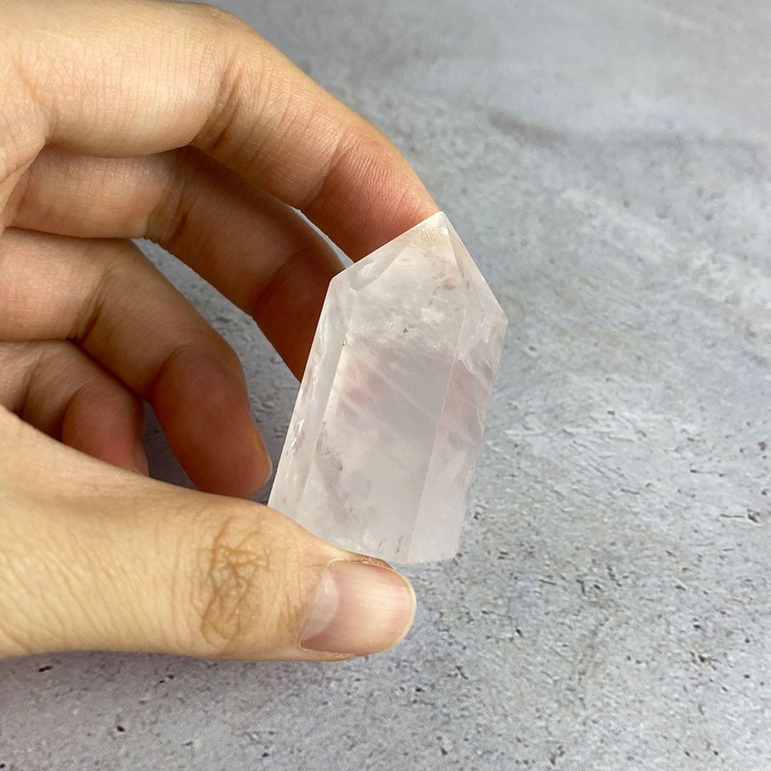 水晶柱- 粉水晶柱 办公室疗愈微景观 设备摆饰 一物一图 - 摆饰 - 宝石 粉红色