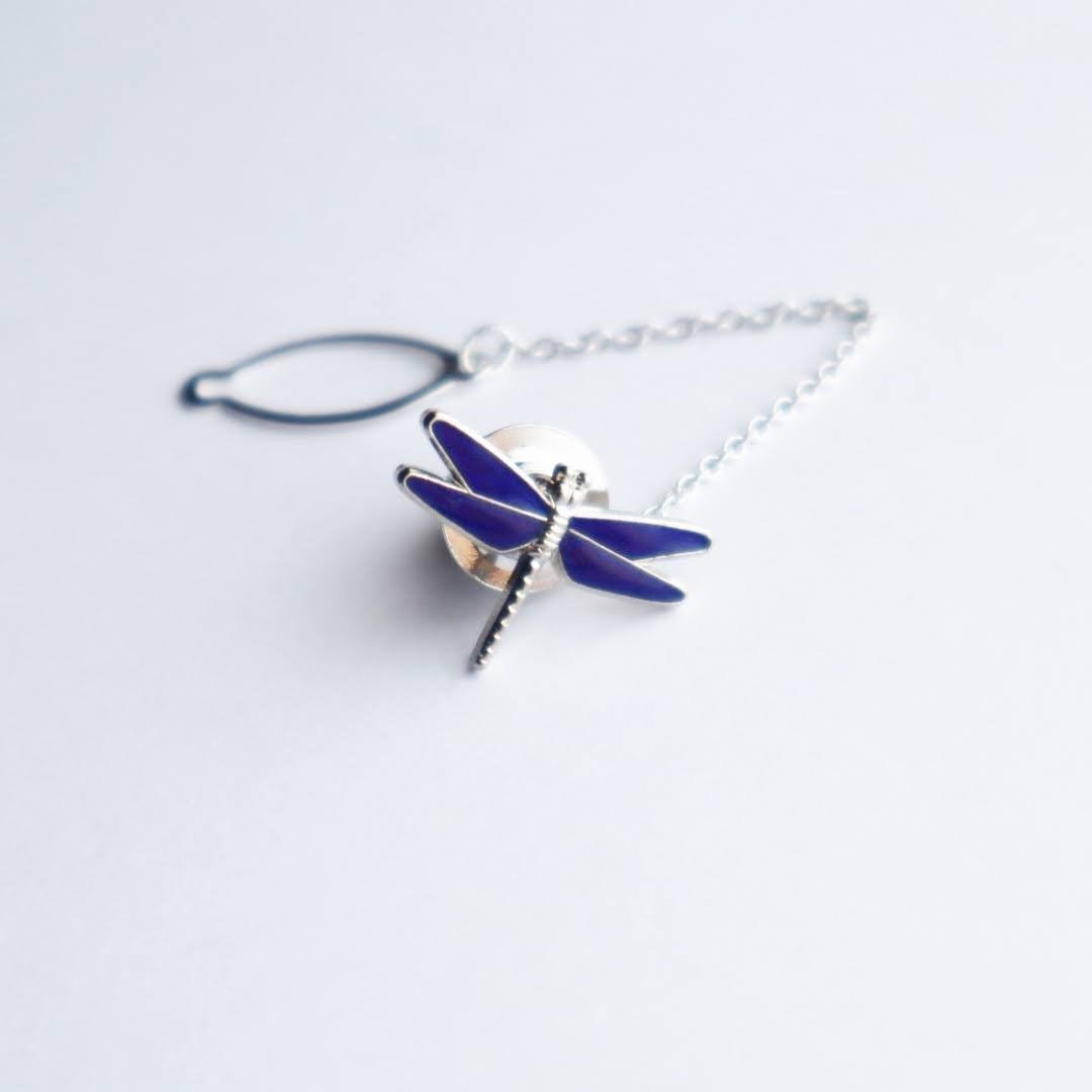 蜻蜓 【Blue】 景泰蓝领带夹 领针 领带针 铜胎景泰蓝 - 领带/领带夹 - 其他材质 蓝色