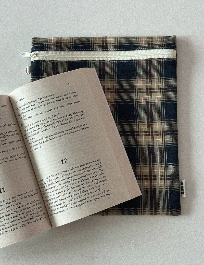 iPad 书本收纳套 009 金蓝 - 书衣/书套 - 棉．麻 多色