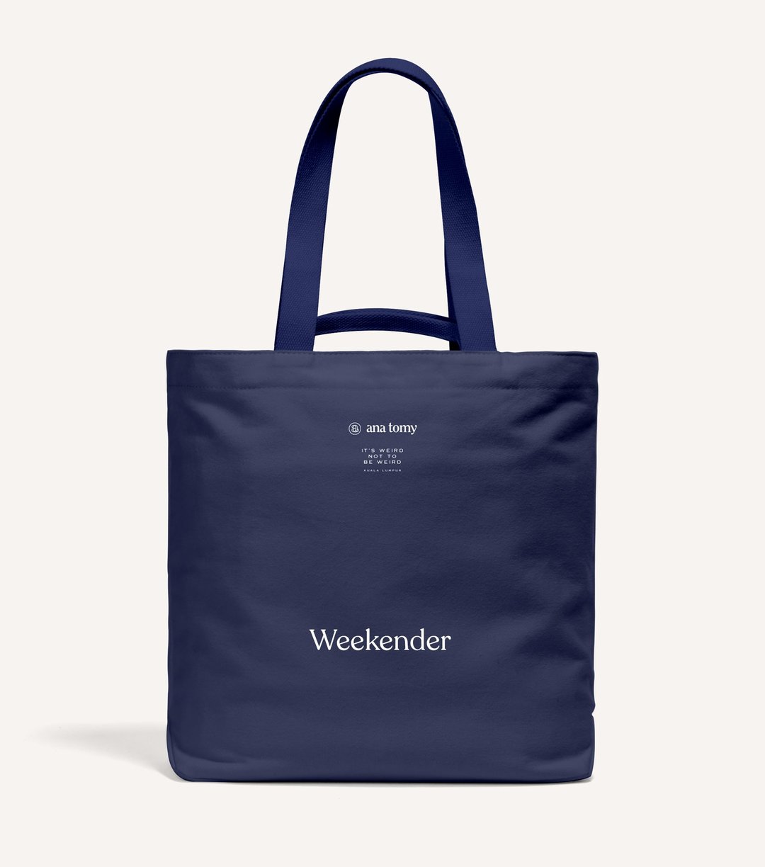【定制化礼物】16盎司Book Tote 重磅帆布托特书袋靛蓝 - 手提包/手提袋 - 棉 