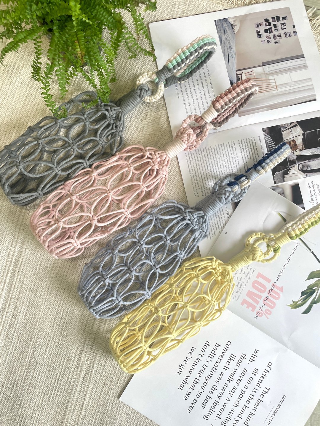 Macrame 编织饮料提袋 - 其他 - 棉 