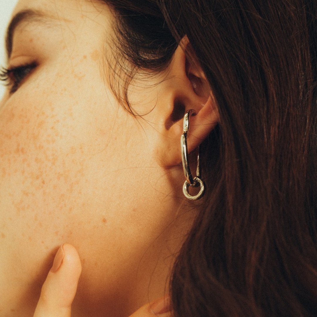 耳扣 耳夹 Ear cuff - Thera 两色 银 - 耳环/耳夹 - 其他金属 银色
