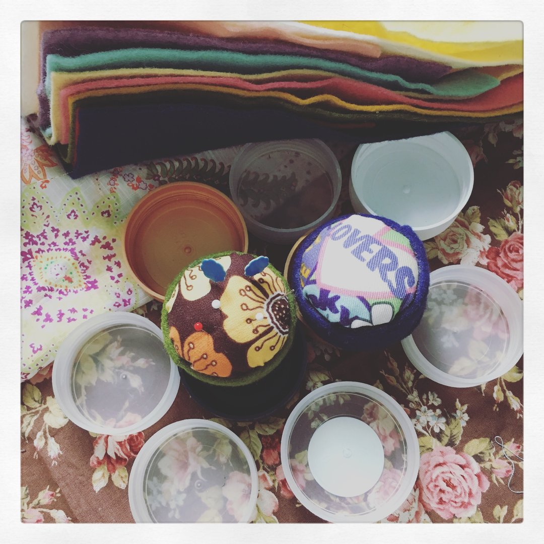 YOUTBE示范品-瓶盖针插材料包 - 编织/刺绣/羊毛毡/裁缝 - 棉 多色