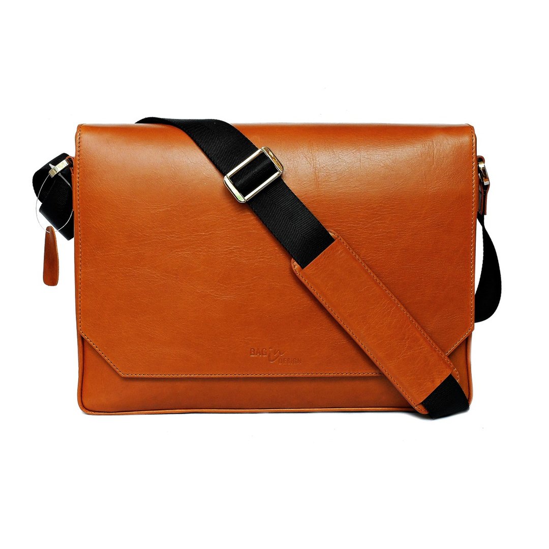 Macbook Smart Satchel Tan Brown Messenger Bag - 电脑包 - 真皮 咖啡色