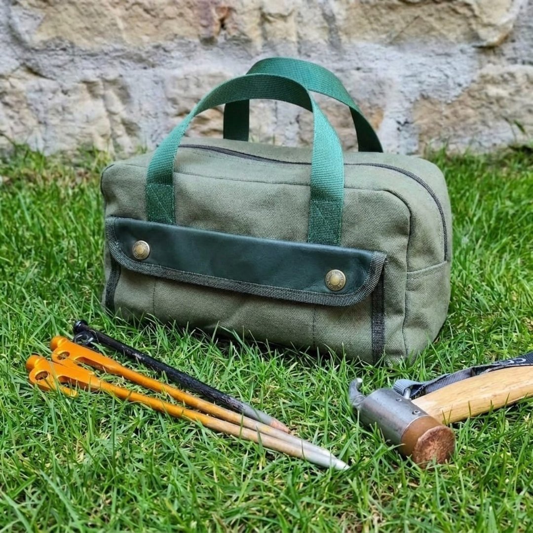 【MAJORLIN】空军手工具包 军风 圣诞礼物 交换礼物 露营 营钉 - 手提包/手提袋 - 棉 绿色