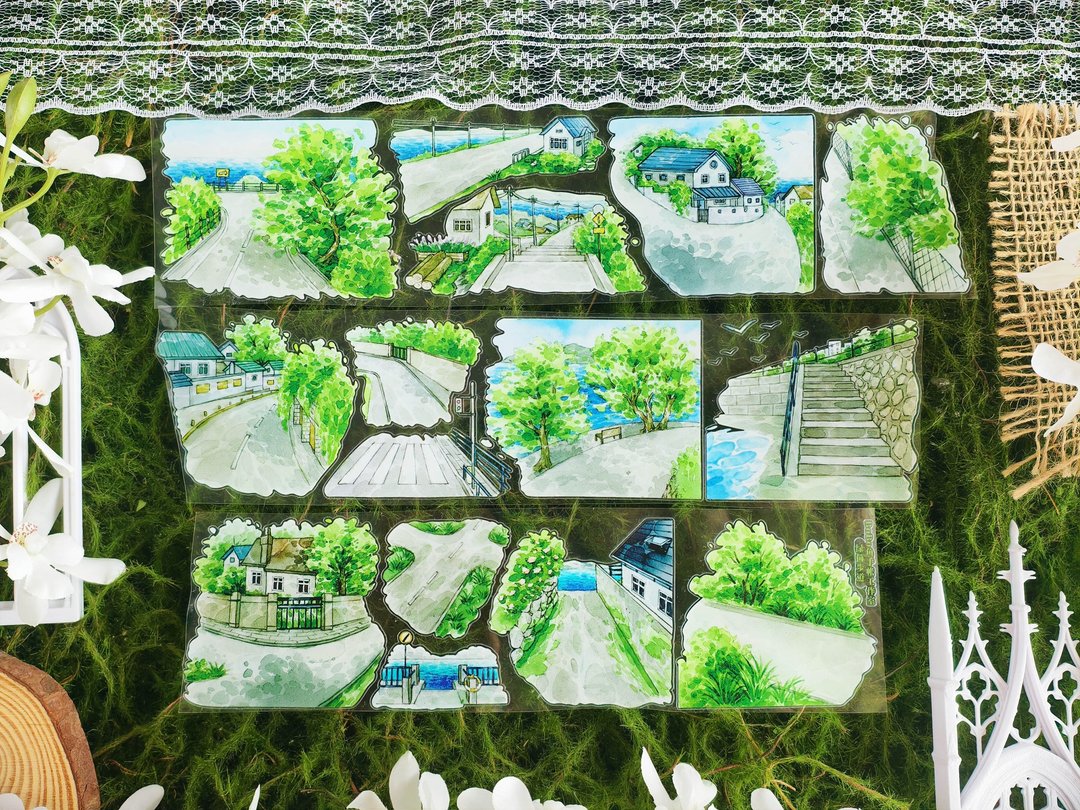 绿茵步道 PET 纸胶带 切膜 5米卷 - 纸胶带 - 其他材质 绿色