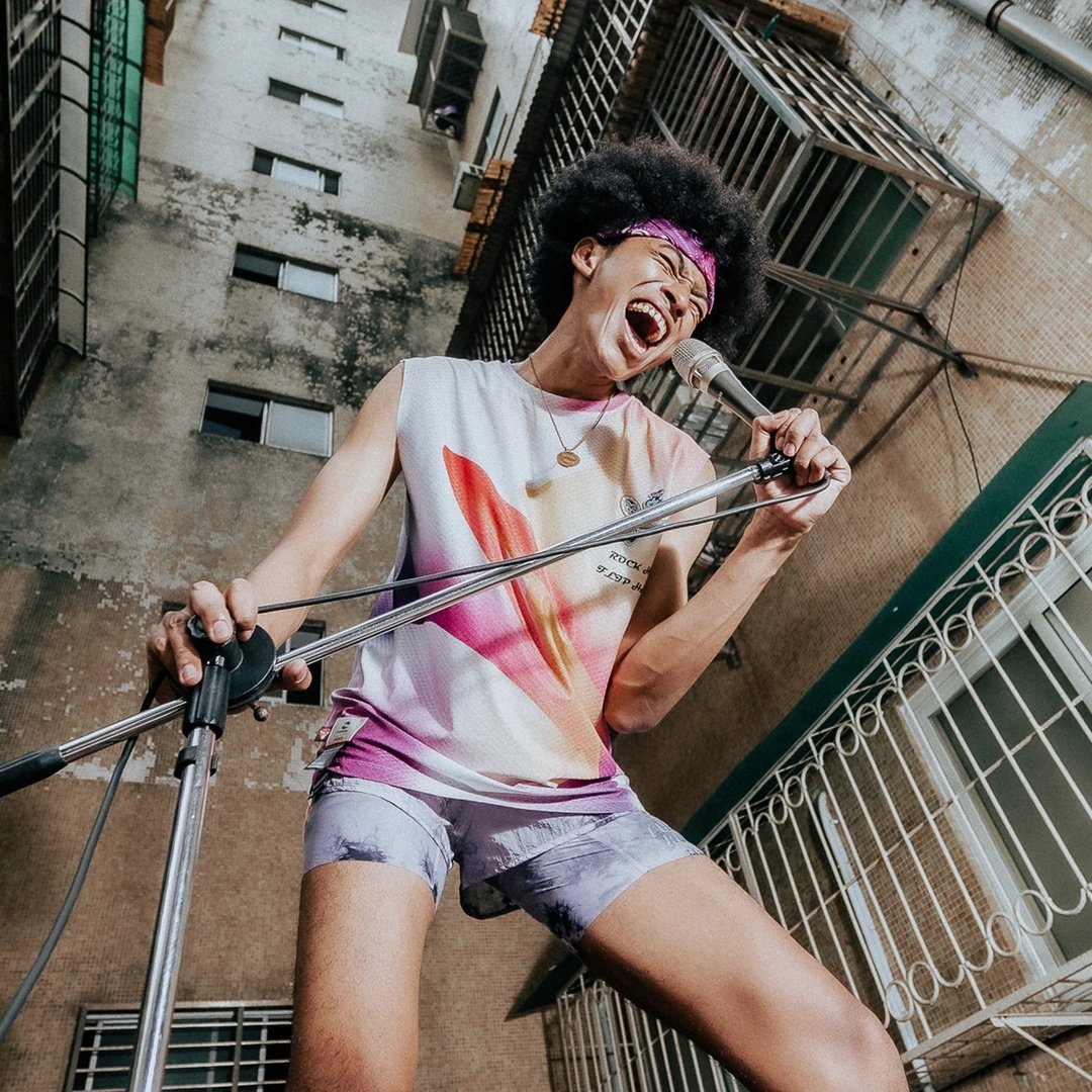 【FLIPPOS X 摇滚路跑 联名】FLIPPOS X RNR FLIP ECHO TANK TEE - 男装背心 - 聚酯纤维 多色