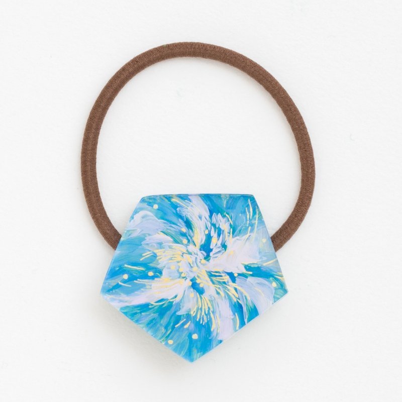 Pencil hair rubber 【pentagon】 - 发饰 - 压克力 蓝色