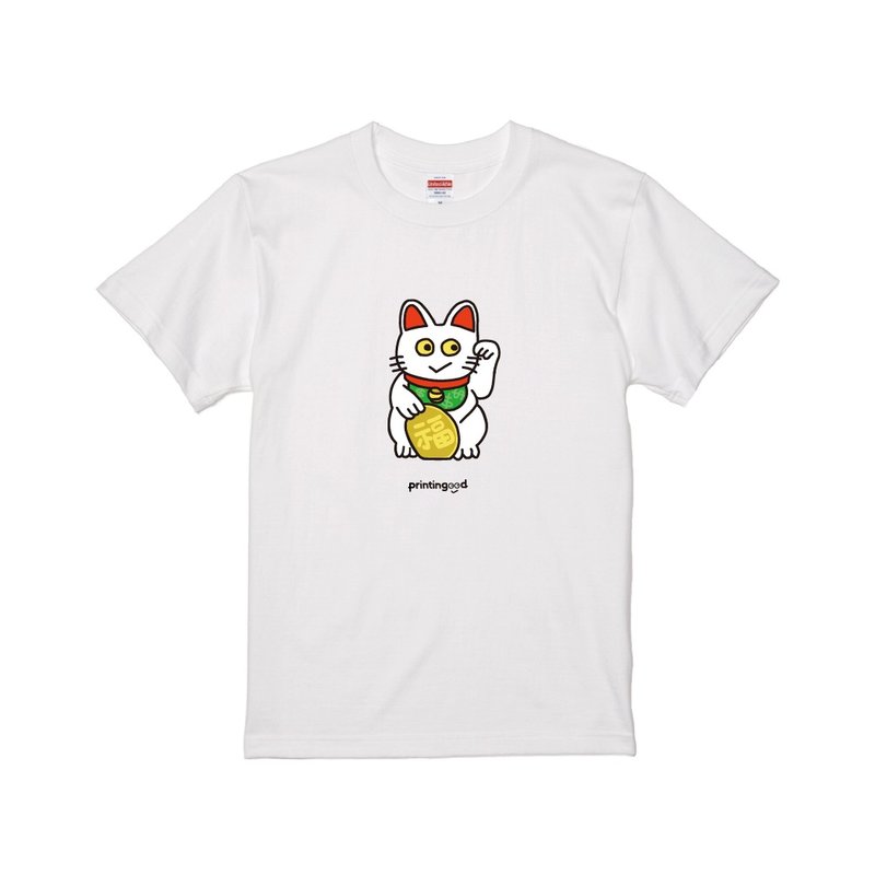 可爱招财猫 短T 好运T恤 招き猫 lucky cat  United Athle 印花 - 男装上衣/T 恤 - 棉．麻 多色