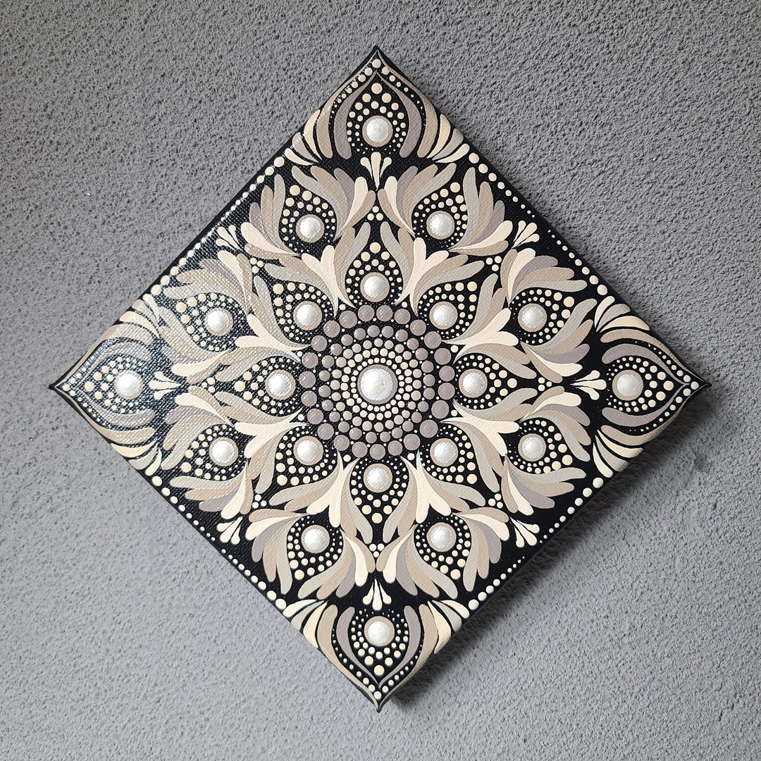 Mandala 点绘曼陀罗 (15CM) - 插画/绘画/写字 - 其他材质 黑色