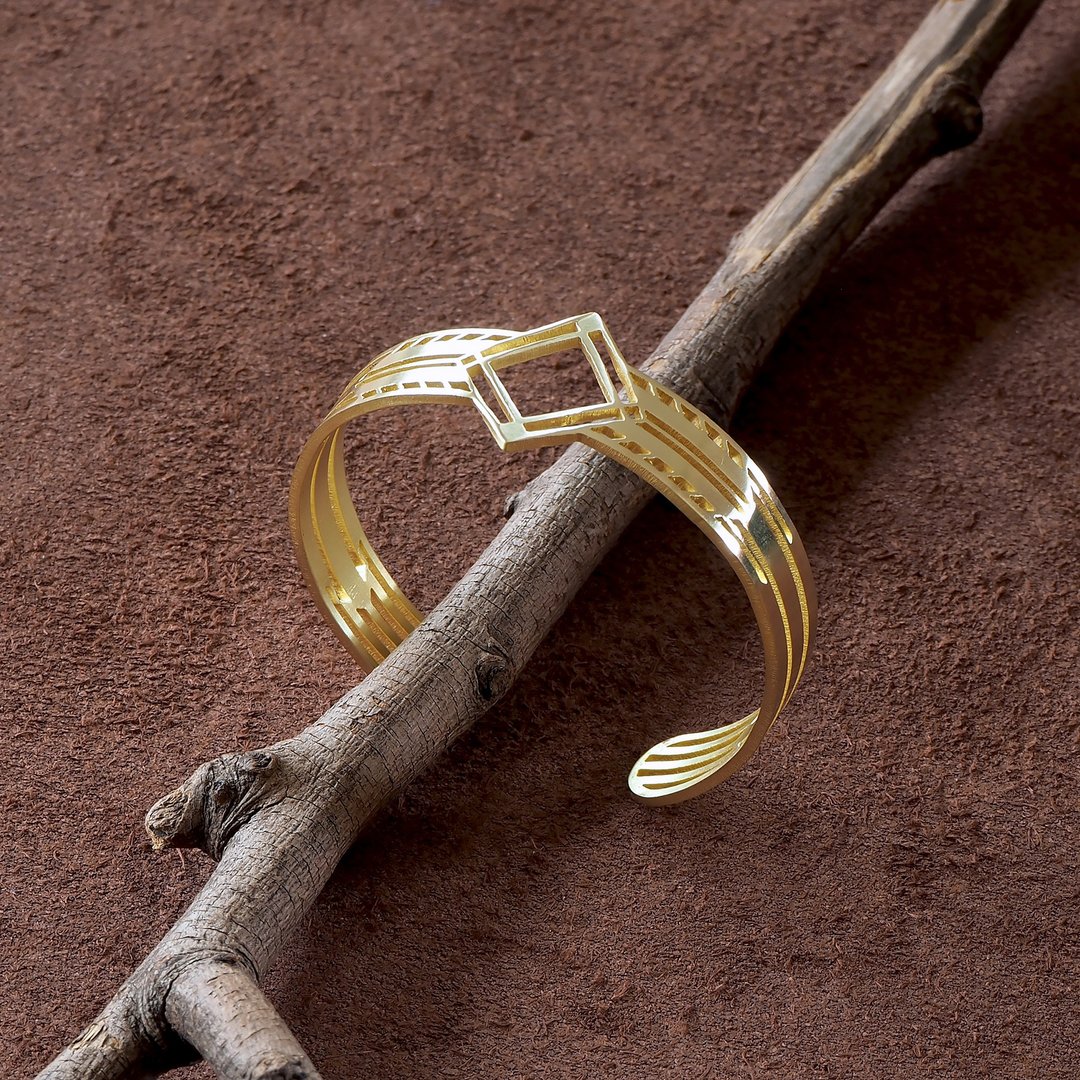 Erte brass bangle (Artdeco collection) - 手链/手环 - 铜/黄铜 金色