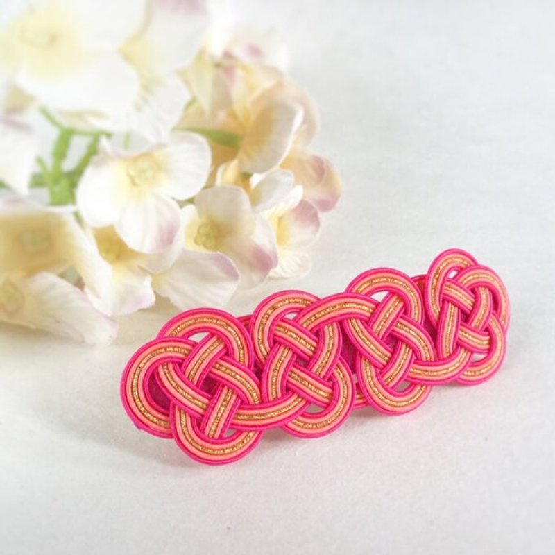 rose colored barrette - 发饰 - 其他材质 红色