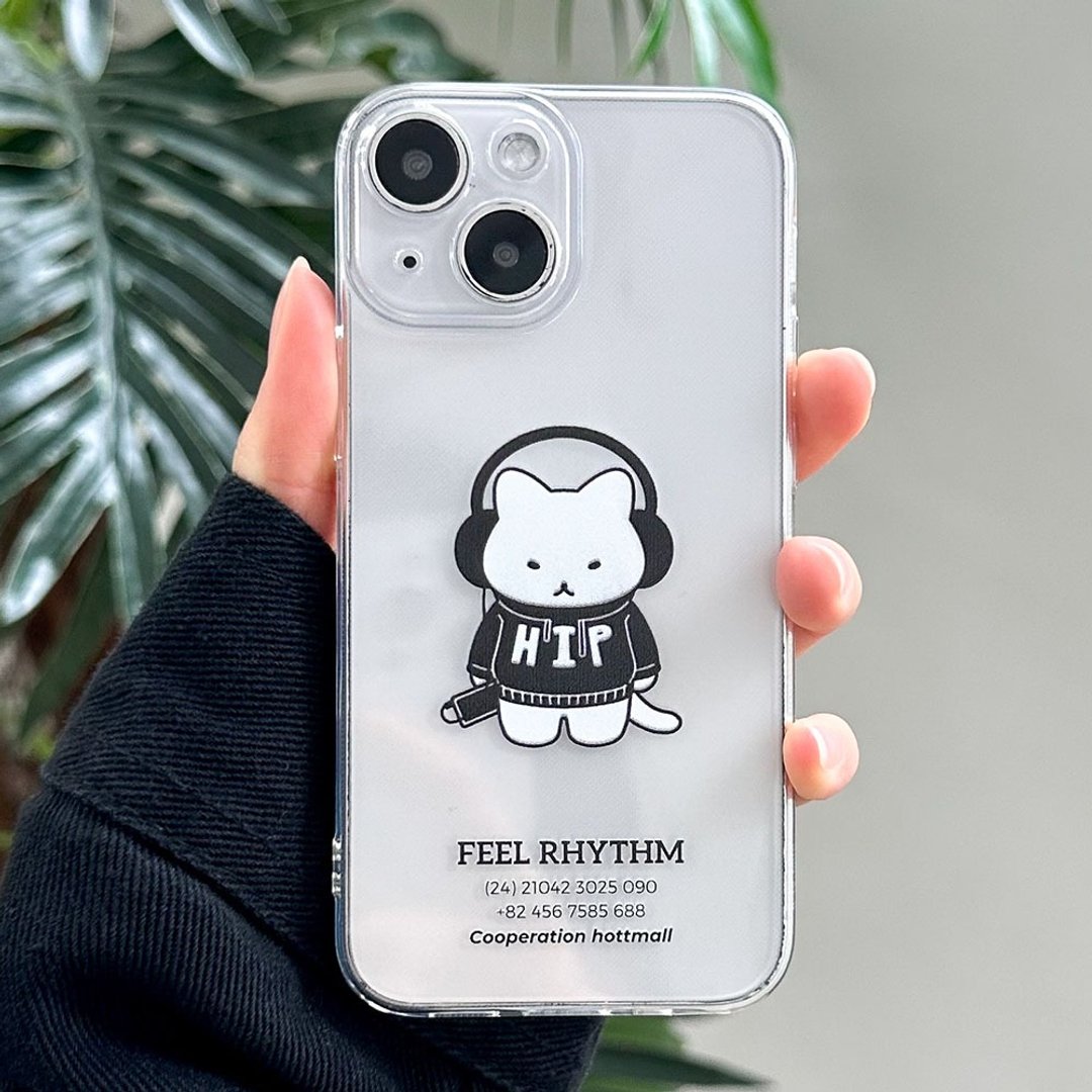 iPhone Galaxy Hip Cat 防摔防刮透明手机壳 - 手机壳/手机套 - 塑料 多色