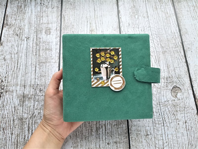 Winter journal handmade Scrapbook album December daily holiday journal for sale - 笔记本/手帐 - 纸 绿色