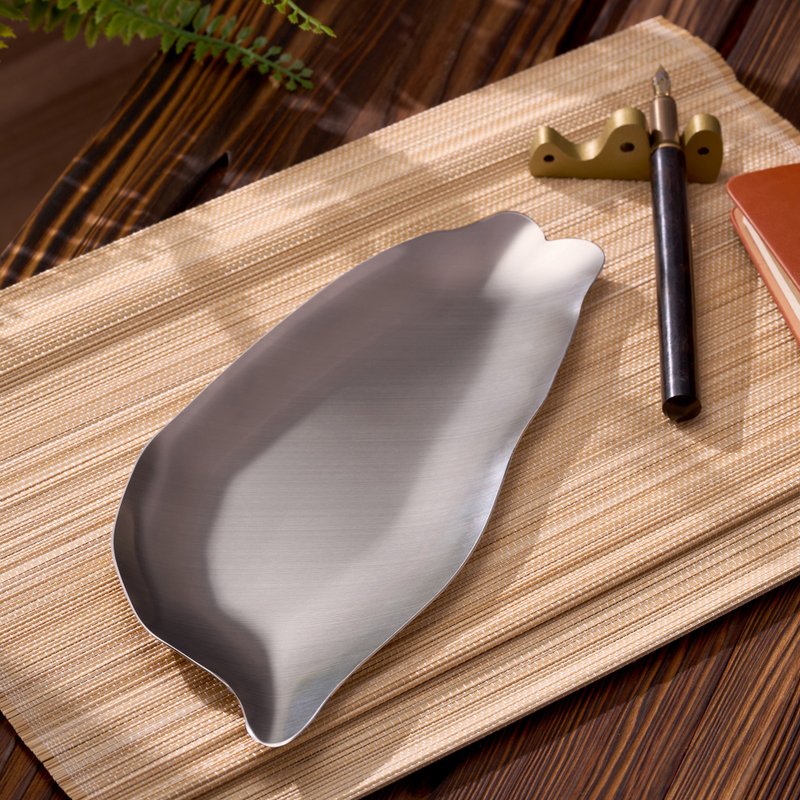 【OPUS东齐金工】不锈钢台湾造型浅盘/点心盘/礼盒-岛屿拾光/原盘 - 盘子/餐盘/盘架 - 不锈钢 银色