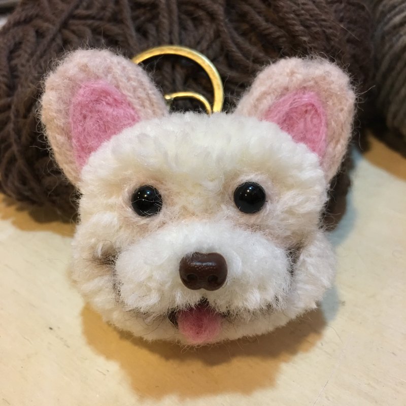 纯手工迷你法斗宝宝钥匙圈 - 钥匙链/钥匙包 - 羊毛 