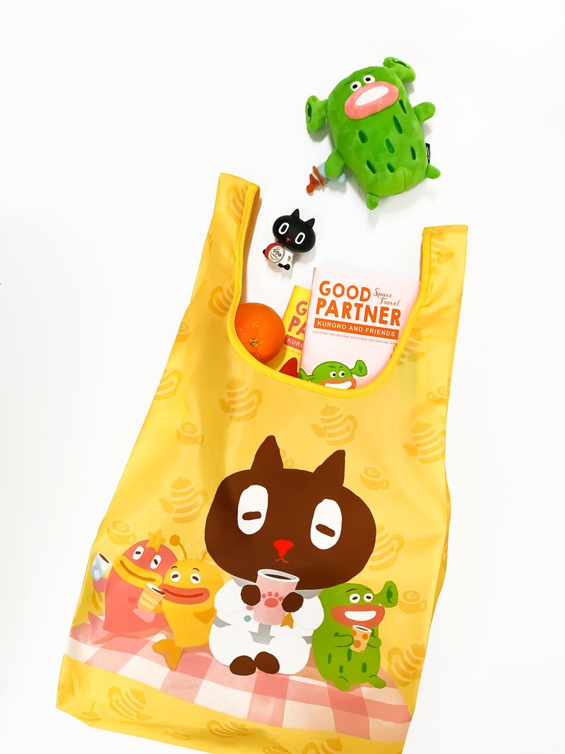 Sunny Bag x Kuroro环保折叠购物袋-春游野餐款 - 手提包/手提袋 - 其他材质 黄色