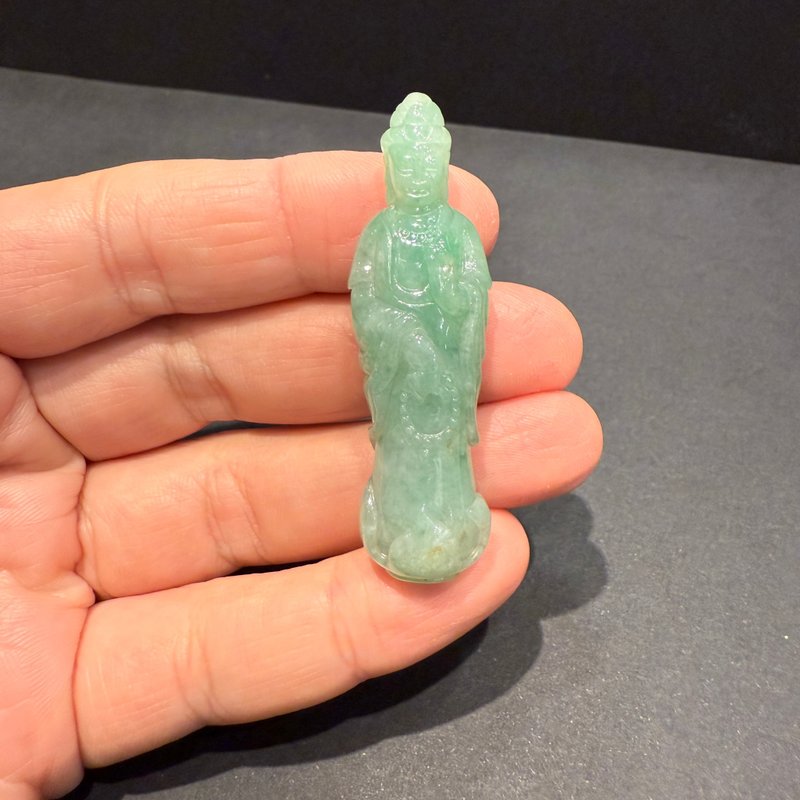 瀚玉珠宝 天然翡翠观音 满绿观音坠子 天然缅甸玉 观世音菩萨 - 其他 - 玉石 