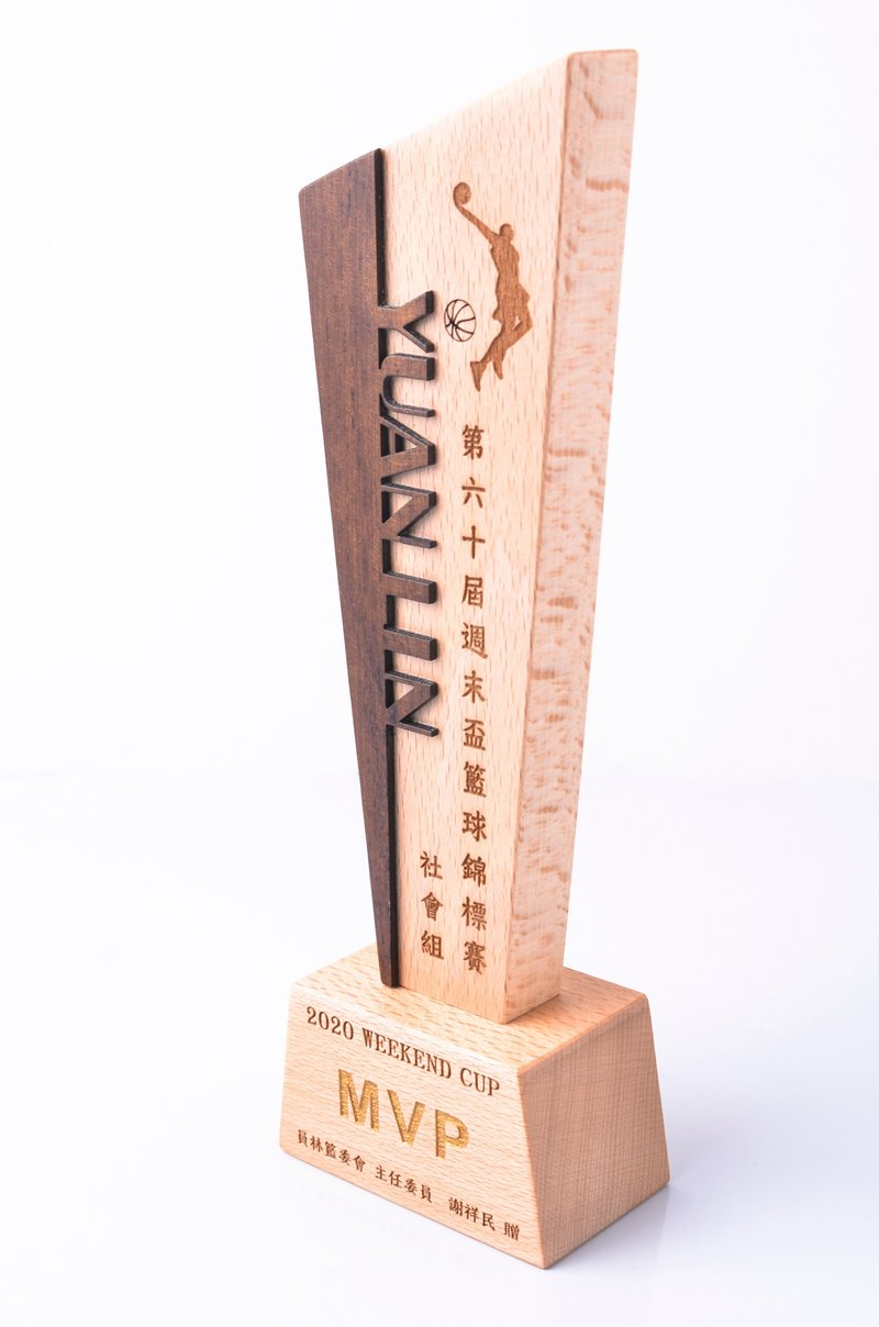 【定制化木质奖杯│含雷刻】奖杯定制 奖牌 原木奖座 木质奖杯 - 其他 - 木头 