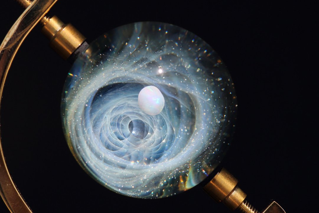 39mm 宇宙玻璃球摆设 no.M012 - 摆饰 - 玻璃 蓝色