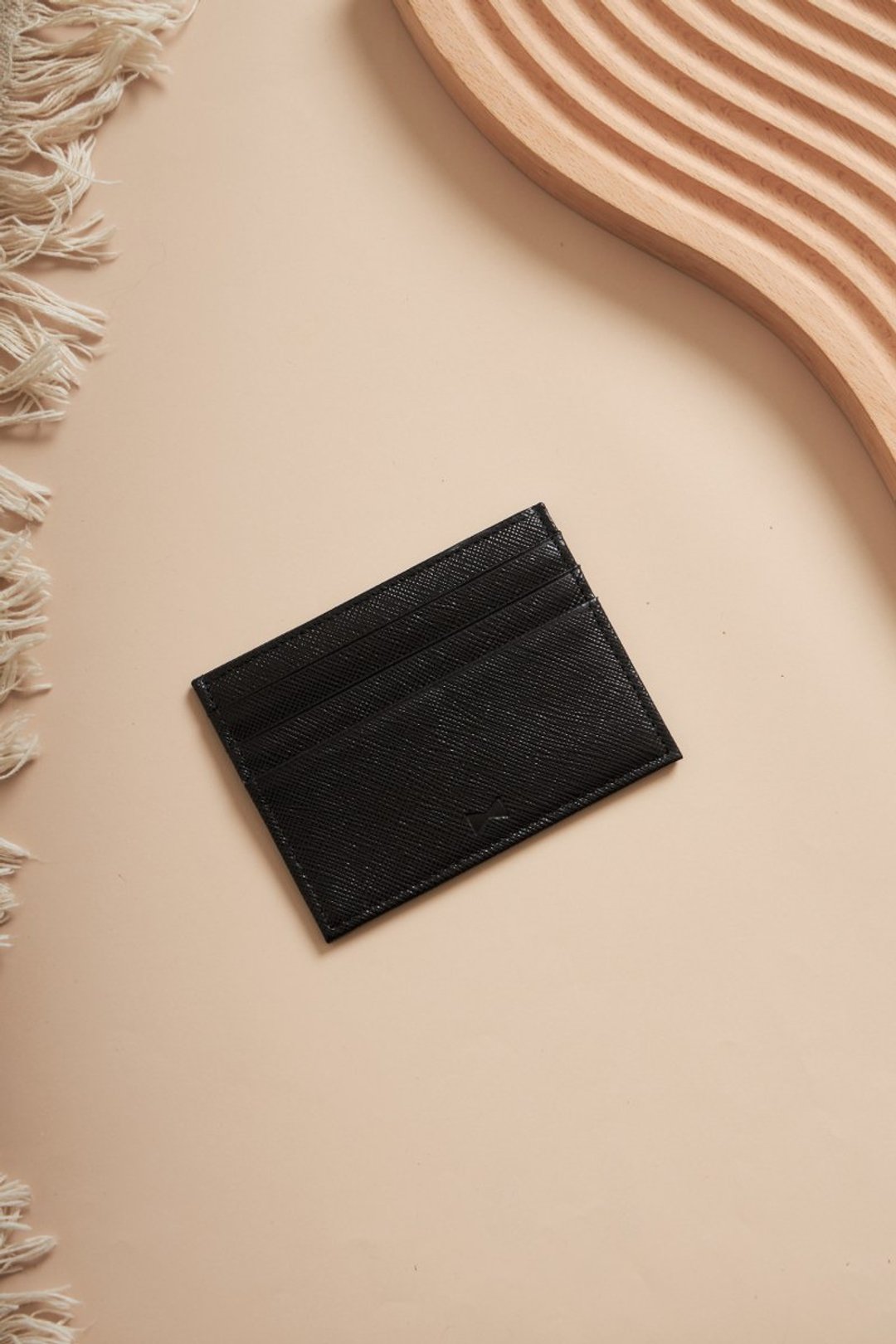 CARD HOLDER in BLACK color - 皮夹/钱包 - 真皮 黑色