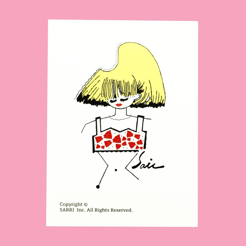 明信片 小海报 防水贴纸 机车贴纸 行李箱贴纸 思考 卡片 万用卡 - 卡片/明信片 - 纸 粉红色