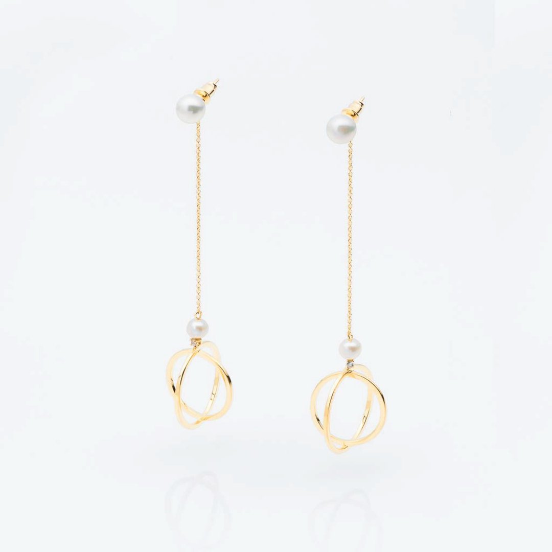 时尚独特 /  Octavia earrings 一对 - 耳环/耳夹 - 其他金属 金色