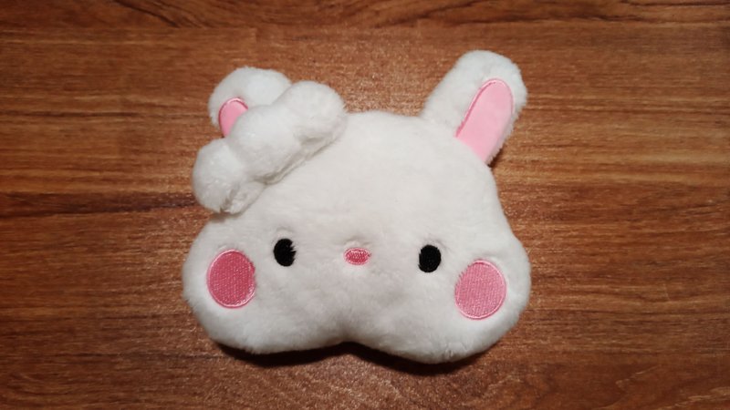 吐雾兔 可爱零钱收纳包迷雾兔款 - 化妆包/杂物包 - 棉．麻 白色