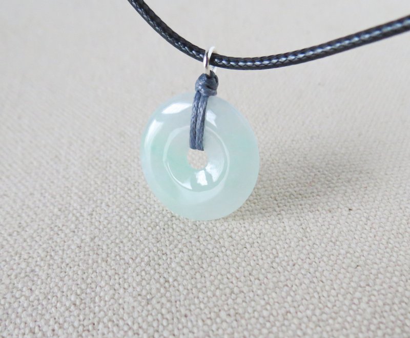 【金刚结】本命年【平安如意】冰飘绿翡翠韩国蜡线项链SE03避邪 - 锁骨链 - 宝石 多色