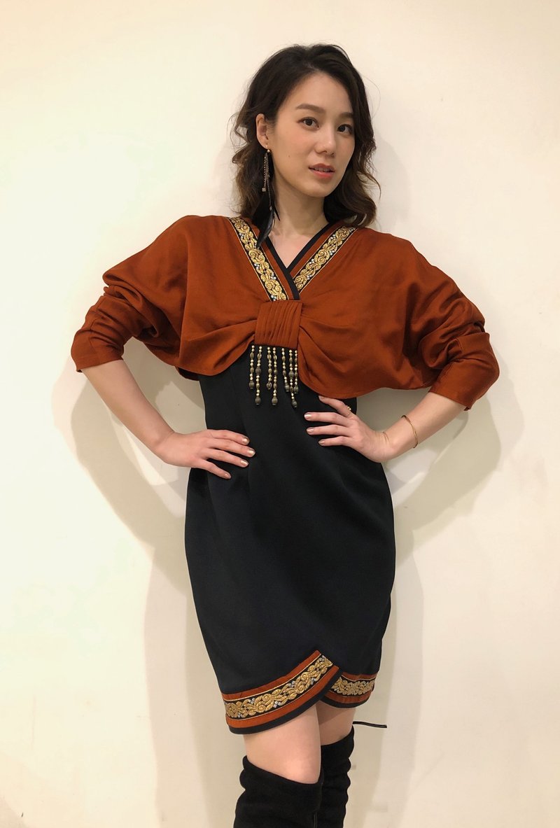 韩服风小坠饰洋装 - 洋装/连衣裙 - 其他材质 