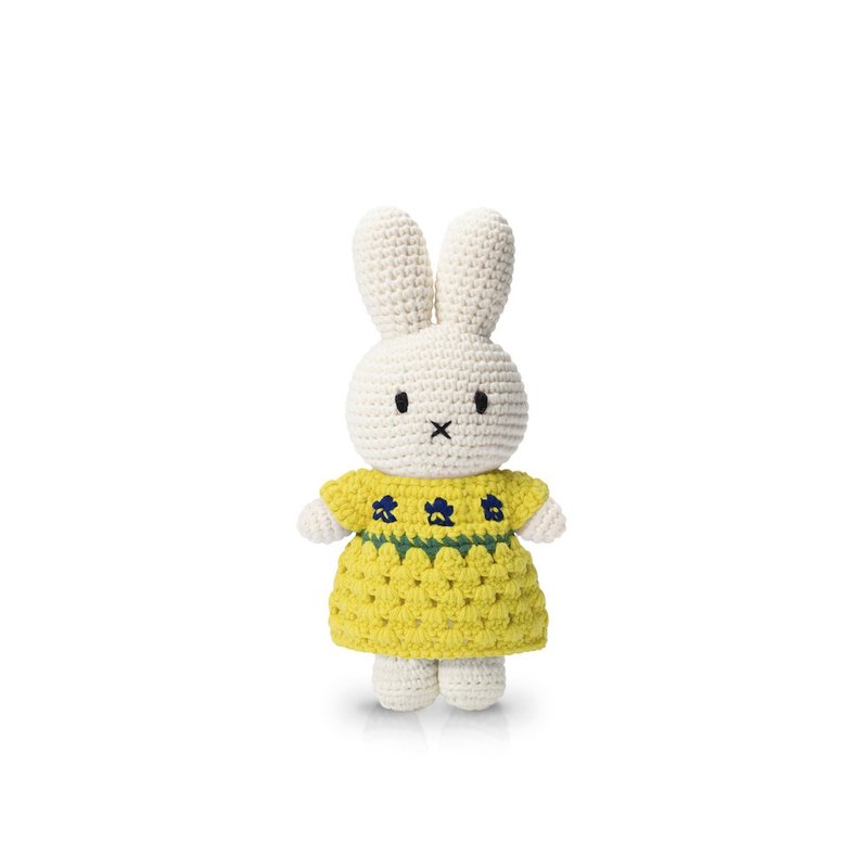荷兰Miffy米飞兔【miffy&梵谷鸢尾花洋装】纯棉手工钩针玩偶娃娃 - 玩偶/公仔 - 棉 